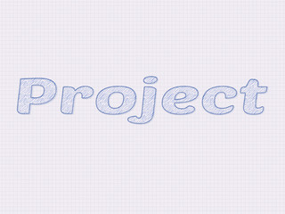 Project written as a sketch on paper
