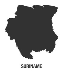Suriname Map High Resolution