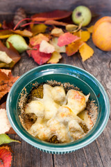 Casserole with broccoli and cheese
