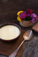 Chicken soup with sour cream