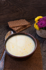 Chicken soup with sour cream