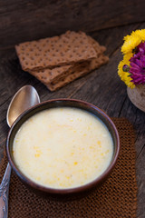 Chicken soup with sour cream