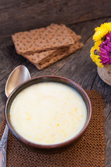 Chicken soup with sour cream