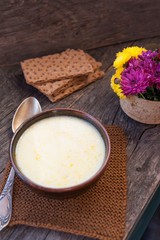 Chicken soup with sour cream