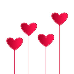 Plakat Creative Pink Paper Hearts for the Valentine's Decoration