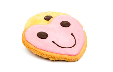 smiley heart cookies