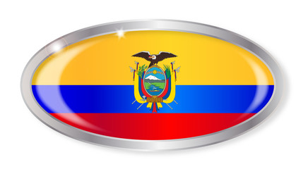 Ecuador Flag Oval Button