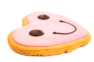 smiley heart cookies