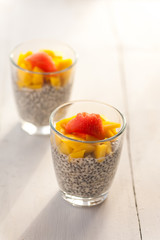 Chia pudding with mango
