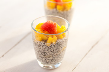 Chia pudding with mango