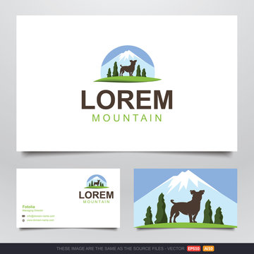 Landscape with a Dog and Business Card Design