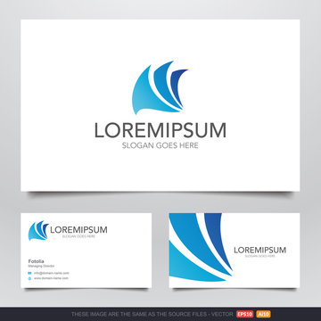 Abstract Layer Logo and Business Card Design