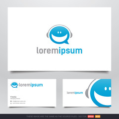 Smile Music Chat Logo and Business Card Design