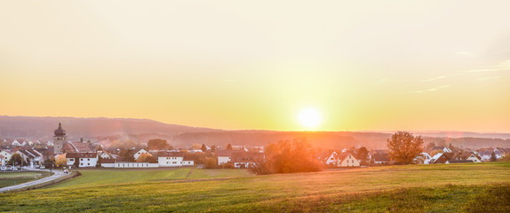 Abendpanorama - Langensendelbach bei Marloffstein, Mittelfranken