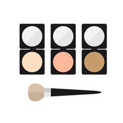 makeup mineral powder flat icon
