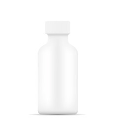 White medical container on white background