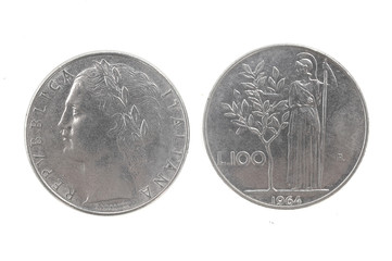 100 lira, 1964 italian currency