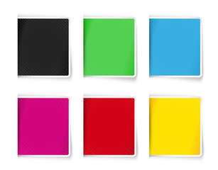 Fototapeta premium the collection of glossy rectangle templates / the set of blank labels