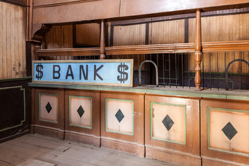 Interior of an old bank building - 95198523