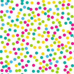 Confetti seamless pattern. Bright colors.