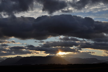 Abend an der Südküste von Island