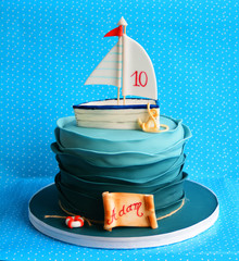 Marine birthday cake for child