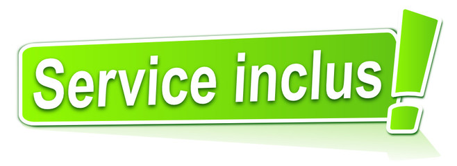 service inclus sur étiquette verte