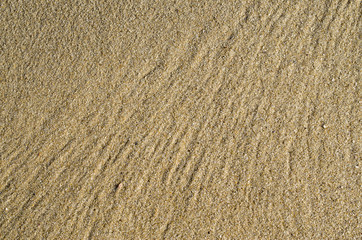 Fototapeta na wymiar Traces in the sand after a wave
