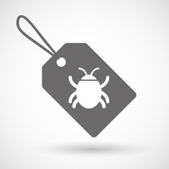 Label icon with a bug