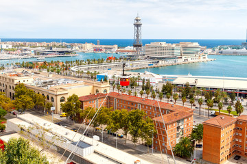 Fototapeta premium Barcelona. View of the passenger port.