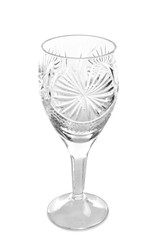 Empty glass isolated on white background