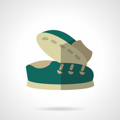 Flat color vector icons for footwear