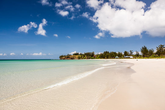 Long sand beach at tip of boreno