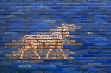 Aurochs from blue Ishtar Gate of Babylon