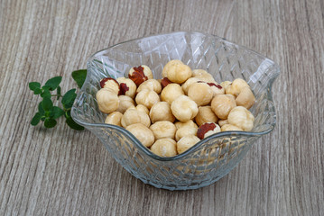 Hazelnuts in the bowl