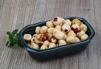 Hazelnuts in the bowl