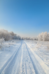 Obraz na płótnie Canvas winter road
