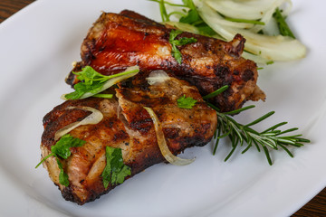 Grilled pork ribs
