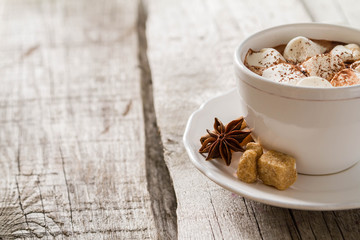 Hot chocolate with marshmallows 