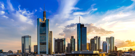 Aerial view of Frankfurt - obrazy, fototapety, plakaty