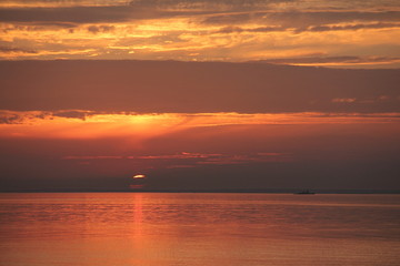 sunrise on the Gulf of Finland.