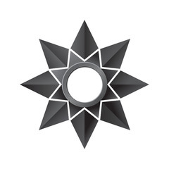 Star logo vector. Vector illustration in black and white