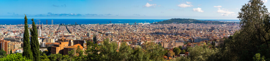 Panoramic view of Barcelona