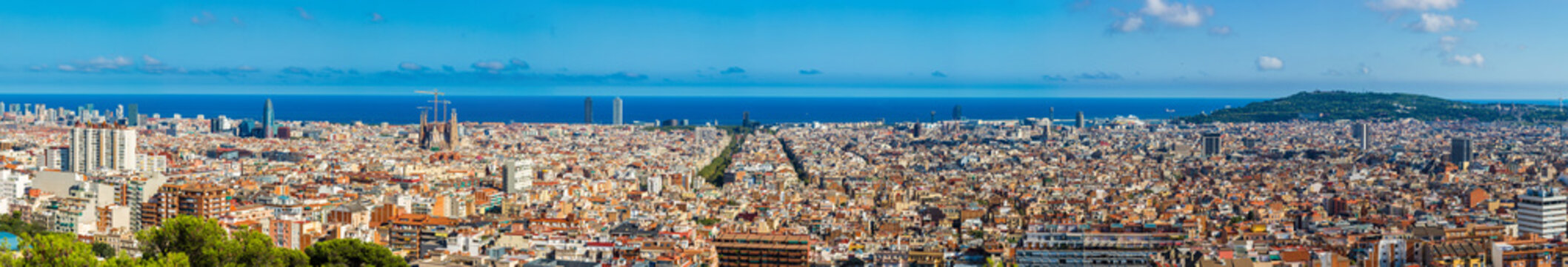 Panoramic view of Barcelona