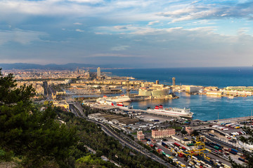 Panoramic view of Barcelona