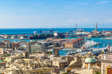 Obraz premium Port w Genui we Włoszech