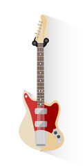 Electric guitar - Rock / Pop / Jazz / Alternative. Music equipment. Flat style vector illustration.