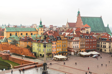 Fototapeta na wymiar Panoramic view of Warsaw