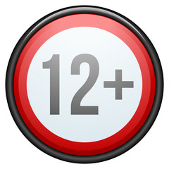 Obraz premium 12 plus Kids danger sign