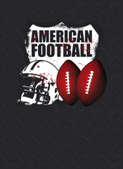 american football shield with steel backdrop